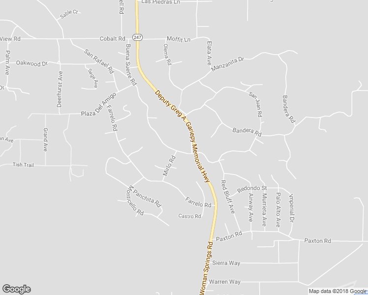 map of restaurants, bars, coffee shops, grocery stores, and more near 57196 Buena Suerte Court in Yucca Valley