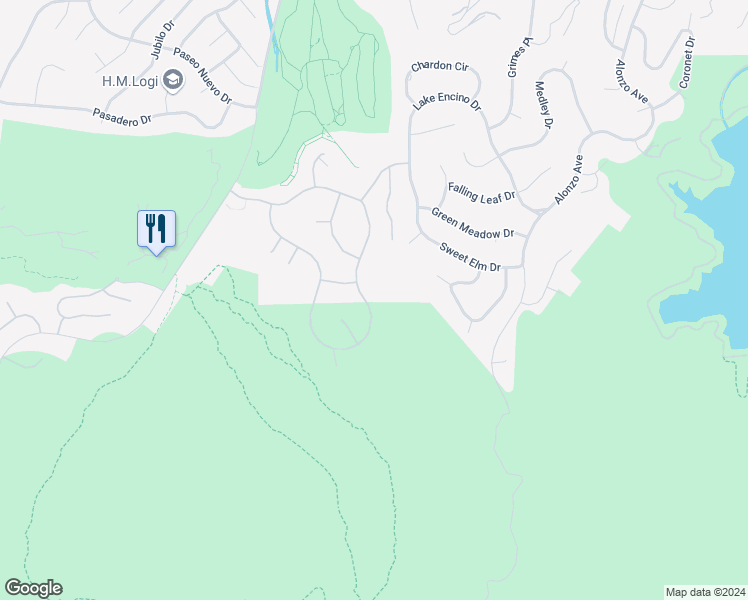 map of restaurants, bars, coffee shops, grocery stores, and more near 3900 Hilton Head Way in Los Angeles