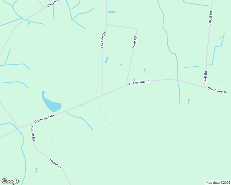 map of restaurants, bars, coffee shops, grocery stores, and more near 2407 Green Sea Road in Green Sea