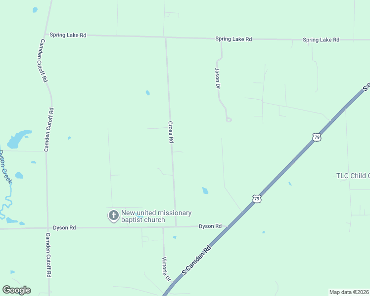 map of restaurants, bars, coffee shops, grocery stores, and more near 7921 Cross Road in Pine Bluff