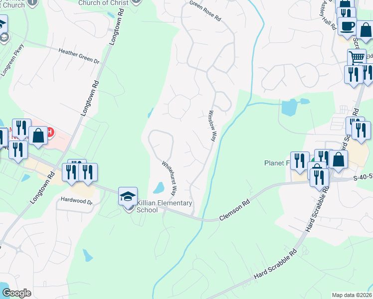 map of restaurants, bars, coffee shops, grocery stores, and more near 7 Tomafield Court in Columbia