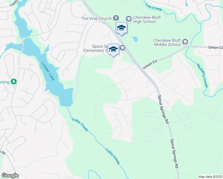 map of restaurants, bars, coffee shops, grocery stores, and more near 6905 Lancelot Court in Flowery Branch