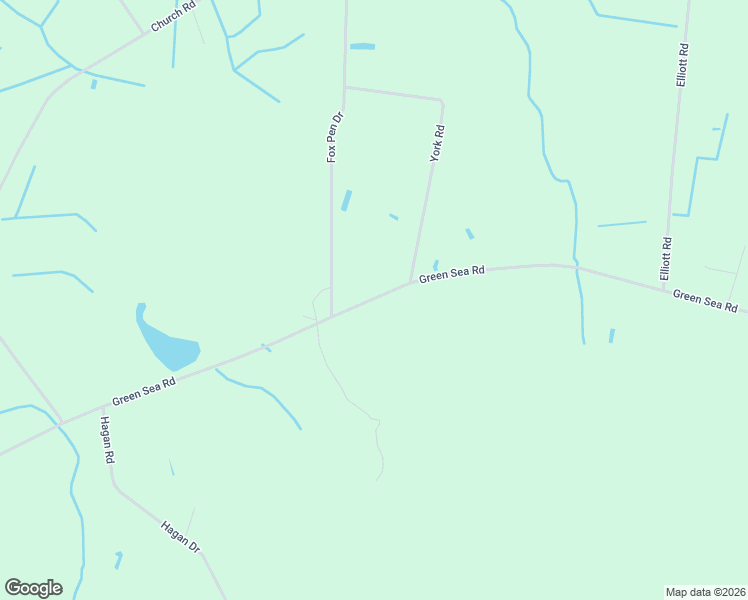 map of restaurants, bars, coffee shops, grocery stores, and more near 2407 Green Sea Road in Green Sea