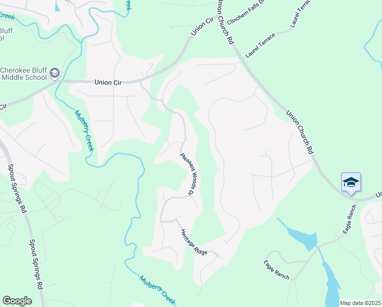 map of restaurants, bars, coffee shops, grocery stores, and more near 5637 Pleasant Woods Drive in Flowery Branch