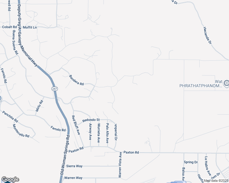 map of restaurants, bars, coffee shops, grocery stores, and more near 6107 Mandarin Road in Yucca Valley