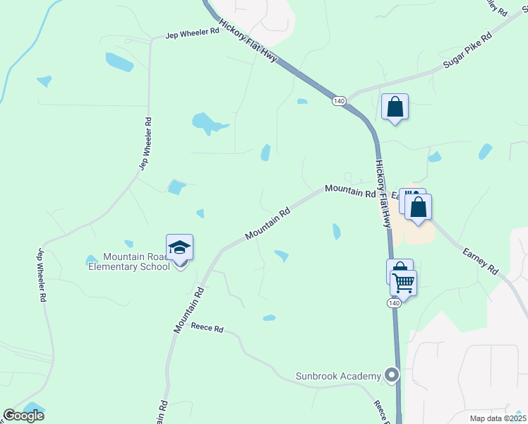 map of restaurants, bars, coffee shops, grocery stores, and more near 1005 Liberty Springs Drive in Woodstock