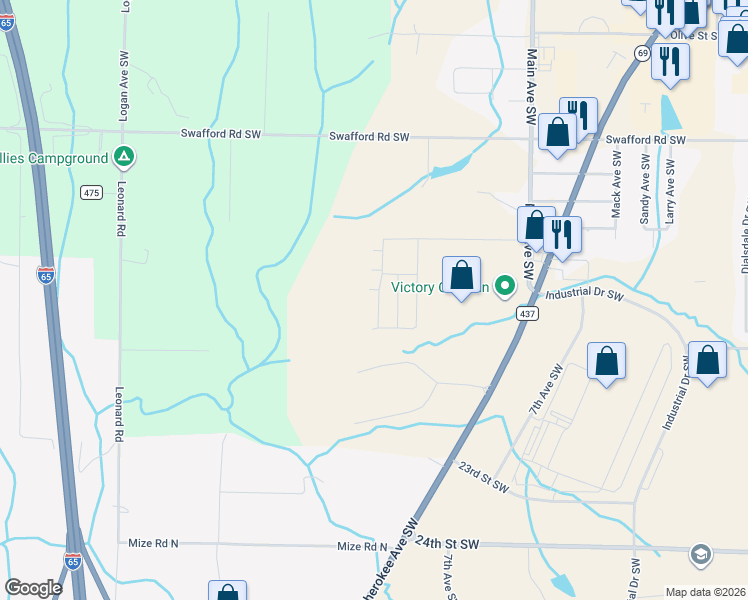 map of restaurants, bars, coffee shops, grocery stores, and more near in Cullman