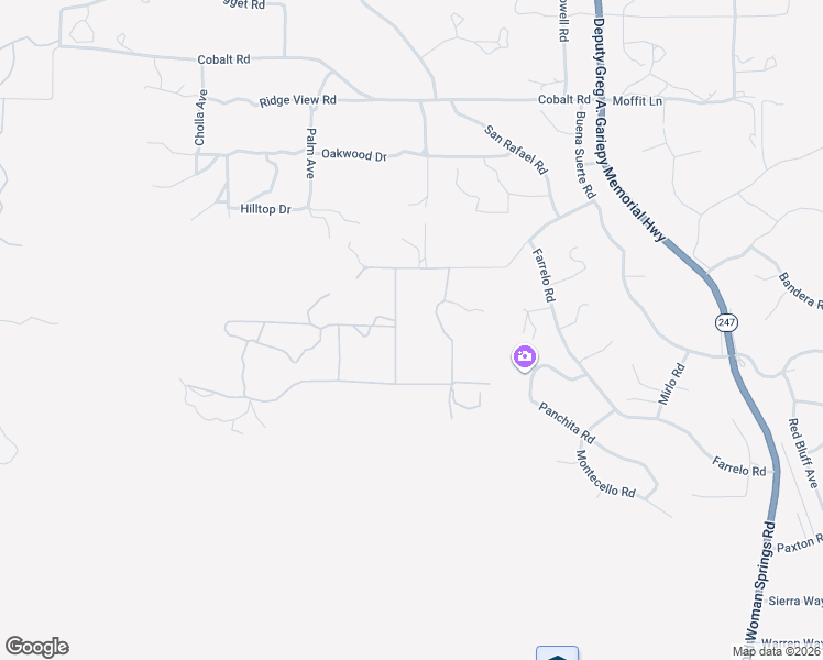 map of restaurants, bars, coffee shops, grocery stores, and more near 56714 Nelson Avenue in Yucca Valley