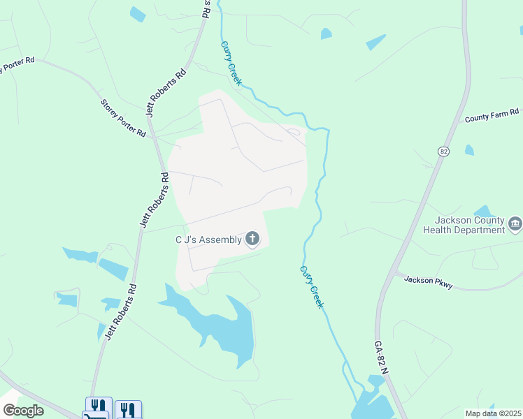map of restaurants, bars, coffee shops, grocery stores, and more near 453-499 Hickory Hills Drive in Jefferson