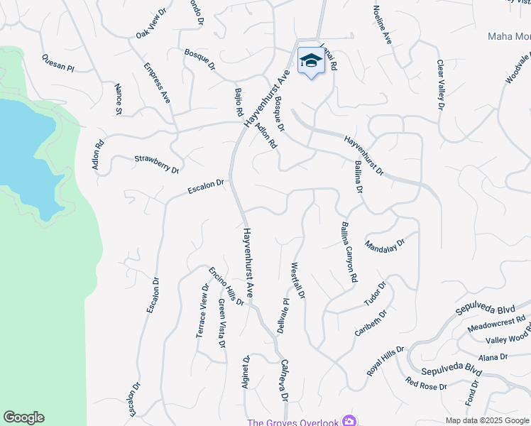 map of restaurants, bars, coffee shops, grocery stores, and more near 16612 Oldham Place in Los Angeles
