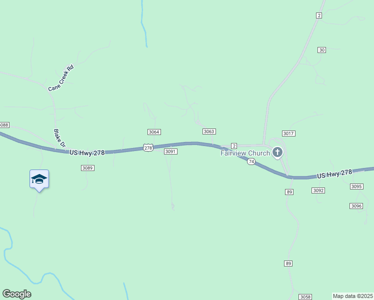 map of restaurants, bars, coffee shops, grocery stores, and more near Highway 74 in Double Springs