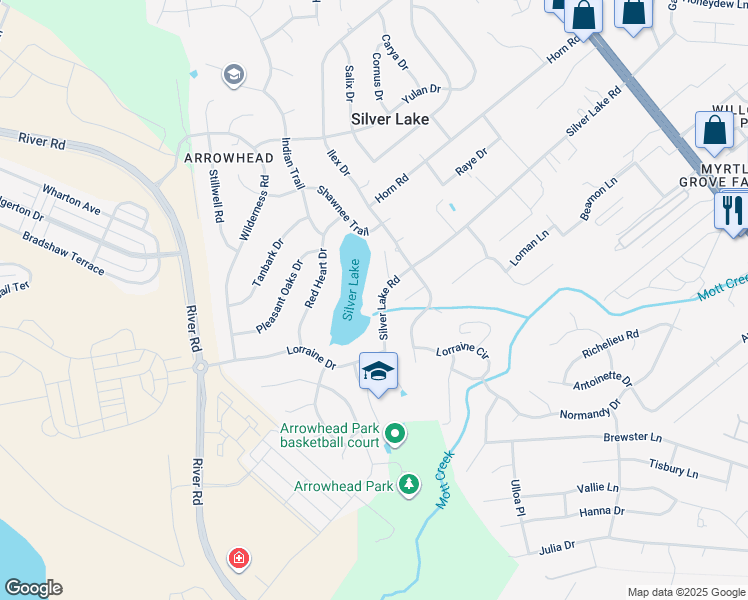 map of restaurants, bars, coffee shops, grocery stores, and more near 726 Silver Lake Road in Wilmington