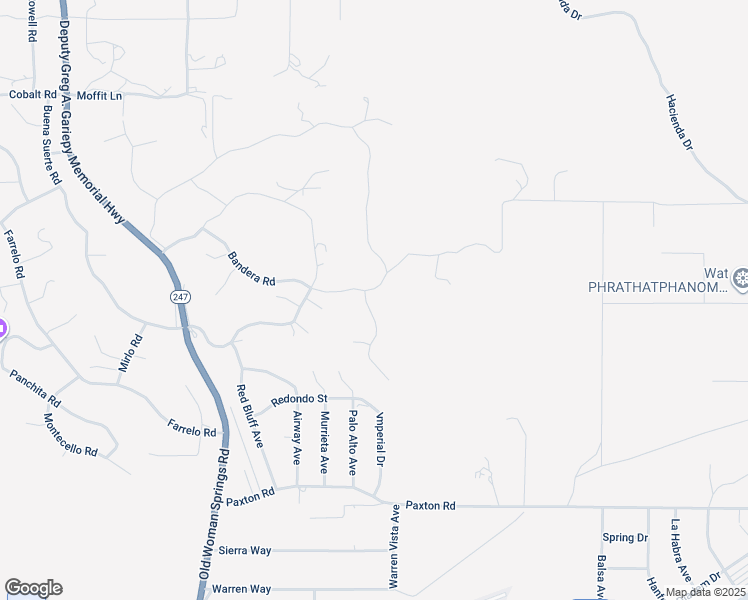 map of restaurants, bars, coffee shops, grocery stores, and more near 6107 Mandarin Road in Yucca Valley
