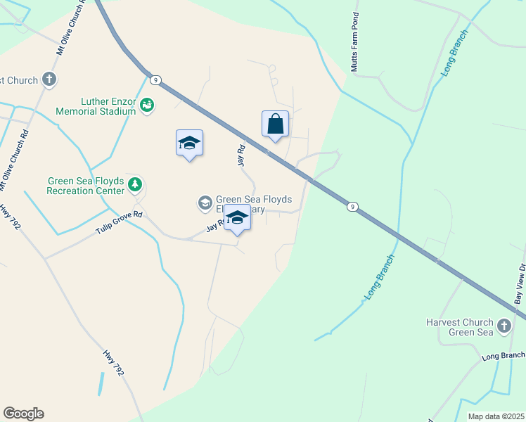 map of restaurants, bars, coffee shops, grocery stores, and more near 5197 Lisa Lane in Green Sea