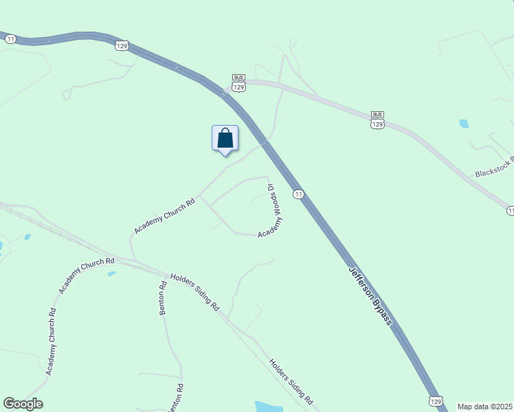 map of restaurants, bars, coffee shops, grocery stores, and more near 77 Blue Bird Lane in Jefferson