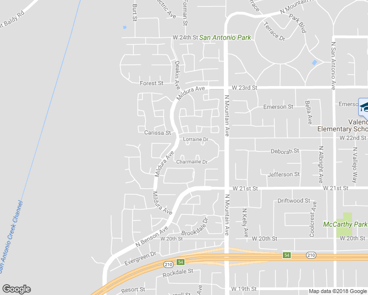 map of restaurants, bars, coffee shops, grocery stores, and more near 2183 Paris Circle in Upland