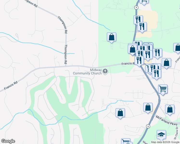map of restaurants, bars, coffee shops, grocery stores, and more near 330 Eagles Pass in Milton