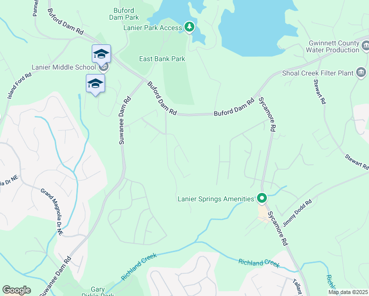 map of restaurants, bars, coffee shops, grocery stores, and more near 1286 Whisper Cove Drive in Buford