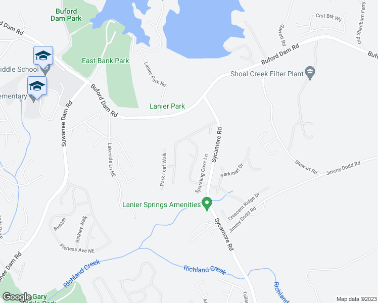map of restaurants, bars, coffee shops, grocery stores, and more near 1260 Sailwind Court in Buford