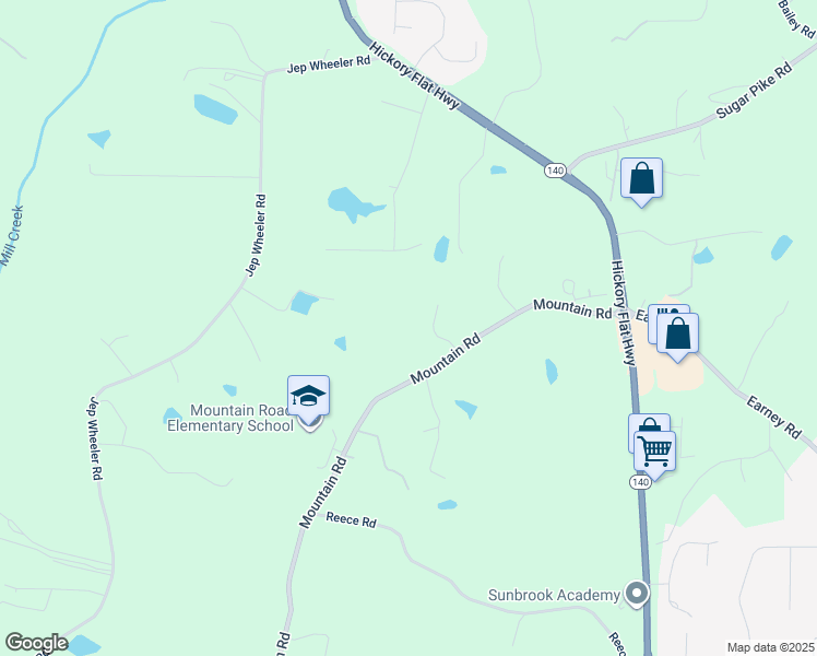 map of restaurants, bars, coffee shops, grocery stores, and more near 1013 Liberty Springs Drive in Woodstock