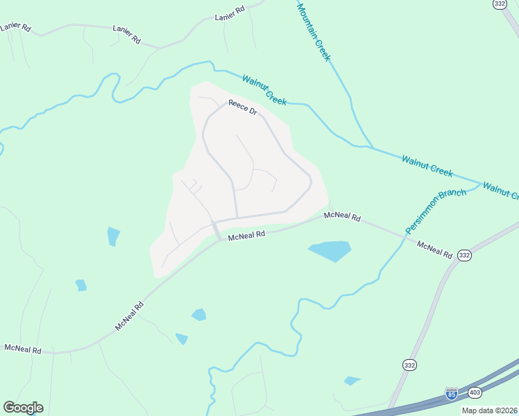 map of restaurants, bars, coffee shops, grocery stores, and more near 163 Reece Drive in Hoschton