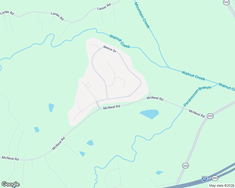 map of restaurants, bars, coffee shops, grocery stores, and more near 163 Reece Drive in Hoschton