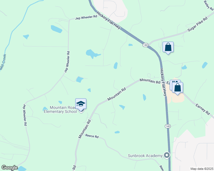 map of restaurants, bars, coffee shops, grocery stores, and more near 1013 Liberty Springs Drive in Woodstock