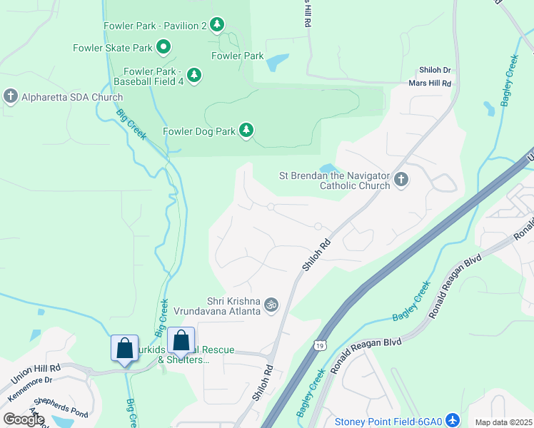 map of restaurants, bars, coffee shops, grocery stores, and more near 4960 Norman Ct in Cumming