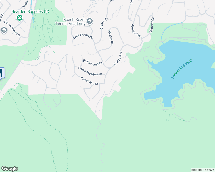 map of restaurants, bars, coffee shops, grocery stores, and more near 3934 Alonzo Avenue in Los Angeles