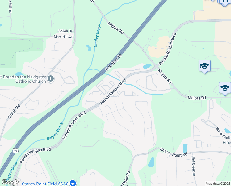 map of restaurants, bars, coffee shops, grocery stores, and more near 1055 Summit Overlook Way in Cumming