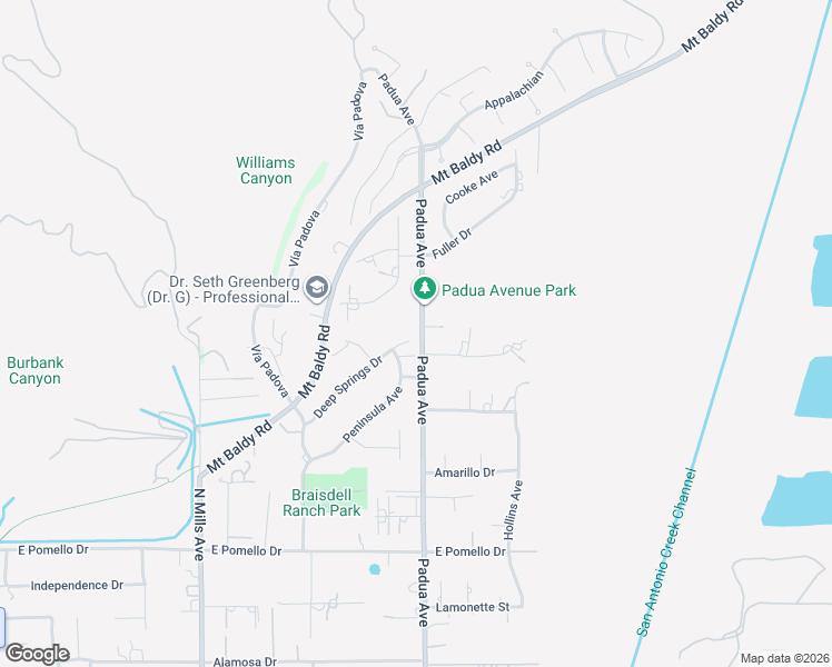 map of restaurants, bars, coffee shops, grocery stores, and more near 981 Deep Springs Drive in Claremont