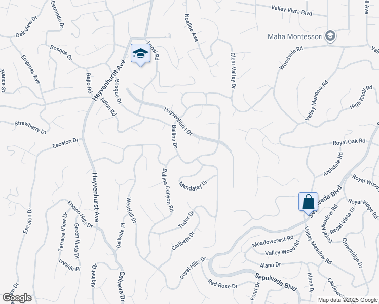 map of restaurants, bars, coffee shops, grocery stores, and more near 3951 Sapphire Drive in Los Angeles