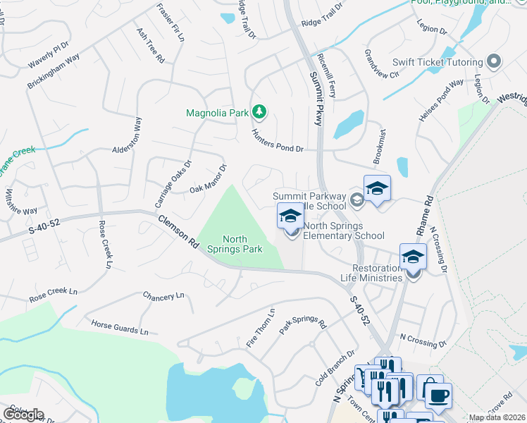 map of restaurants, bars, coffee shops, grocery stores, and more near 547 Summit Court in Columbia