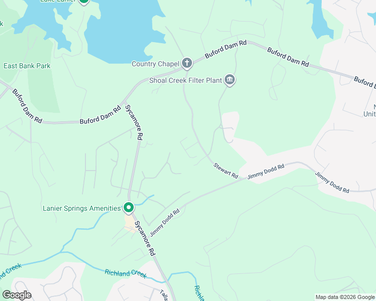 map of restaurants, bars, coffee shops, grocery stores, and more near 1519 Stewart Ridge Drive in Buford