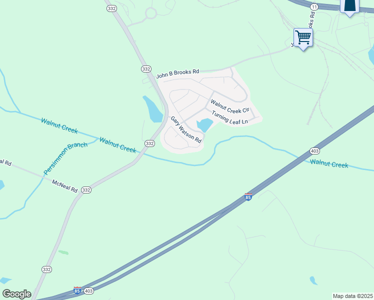 map of restaurants, bars, coffee shops, grocery stores, and more near 89 Darling Lane in Pendergrass
