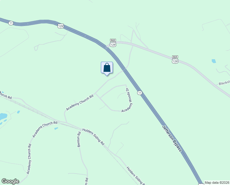 map of restaurants, bars, coffee shops, grocery stores, and more near 685 Academy Woods Drive in Jefferson