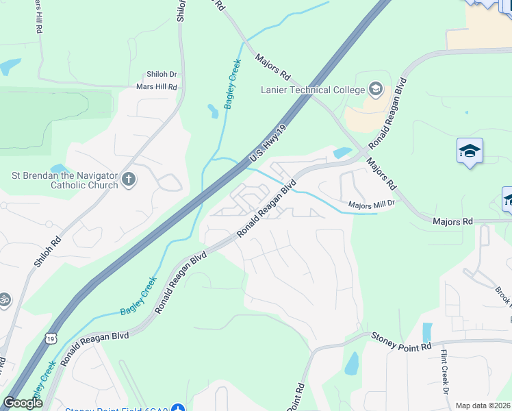 map of restaurants, bars, coffee shops, grocery stores, and more near 4307 Ivy Summit Court in Cumming