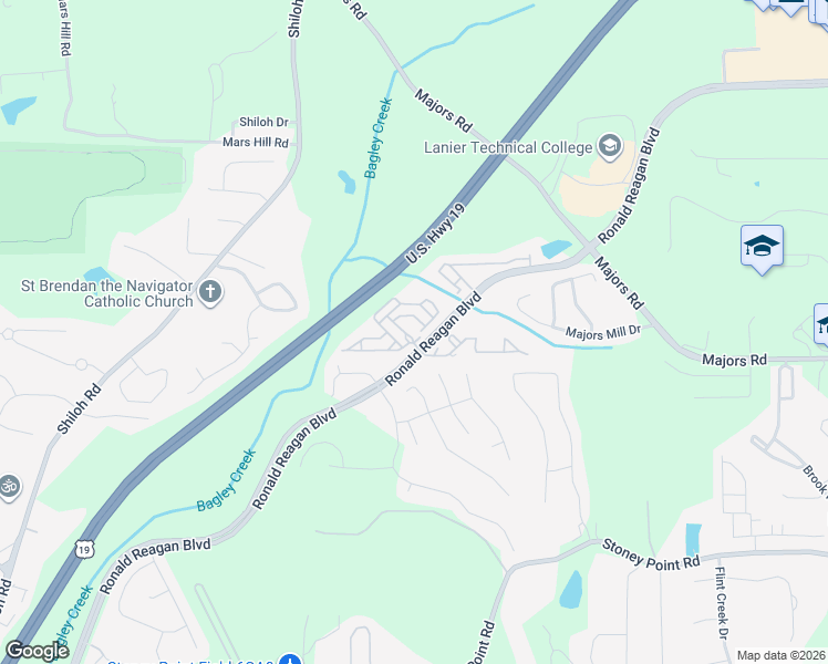 map of restaurants, bars, coffee shops, grocery stores, and more near 3920 Ivy Summit Court in Cumming