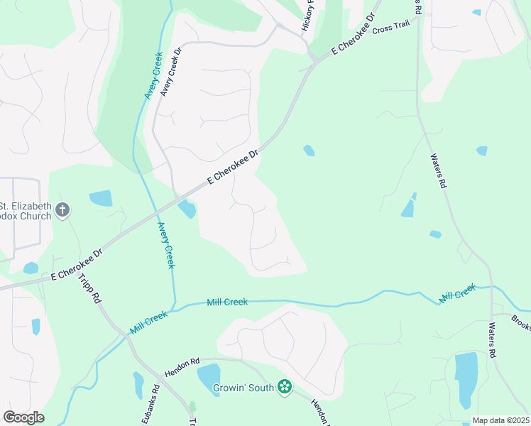 map of restaurants, bars, coffee shops, grocery stores, and more near 302 Canter Way in Woodstock