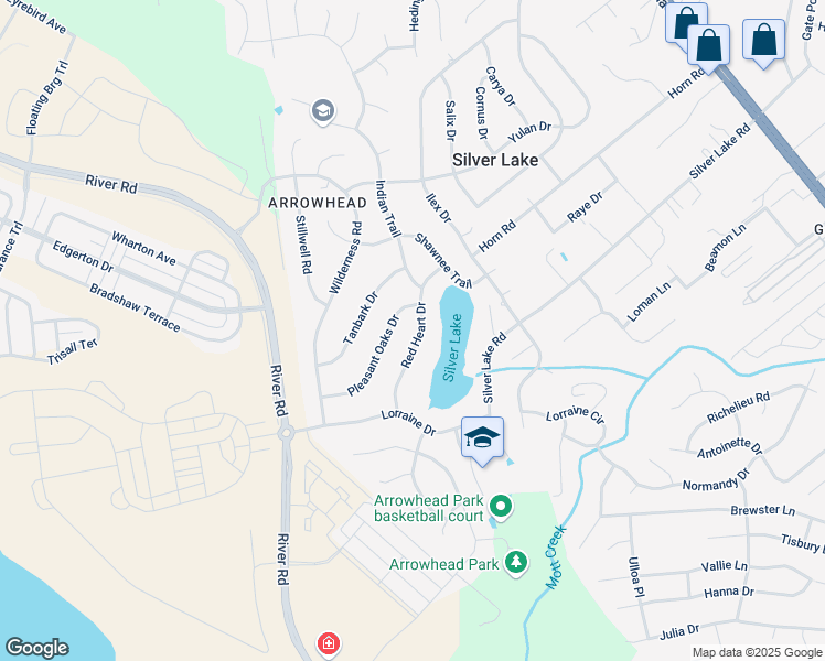 map of restaurants, bars, coffee shops, grocery stores, and more near 4926 Pleasant Oaks Drive in Wilmington