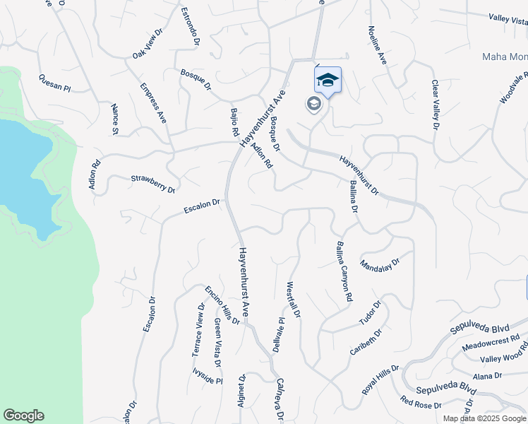 map of restaurants, bars, coffee shops, grocery stores, and more near 16630 Oldham Place in Los Angeles