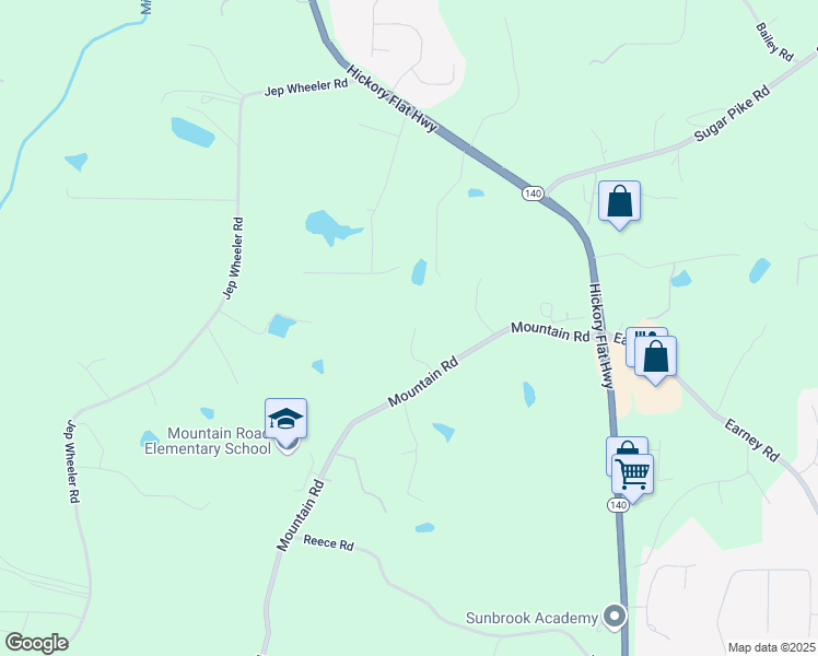 map of restaurants, bars, coffee shops, grocery stores, and more near 1021 Liberty Springs Drive in Woodstock