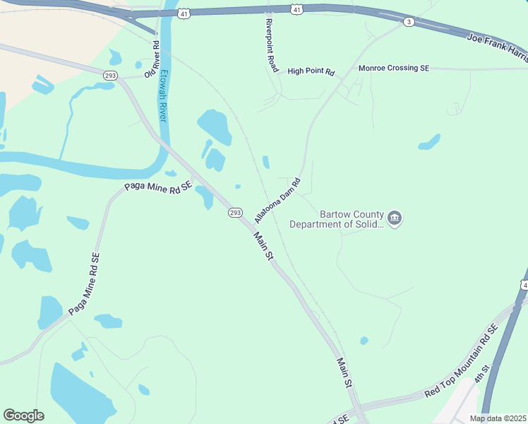 map of restaurants, bars, coffee shops, grocery stores, and more near 489 Georgia 293 in Emerson