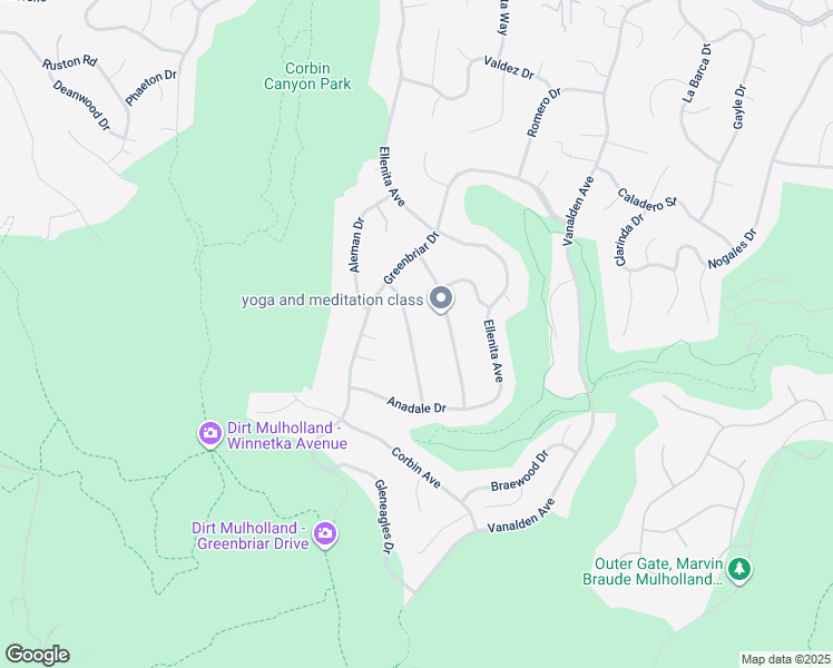 map of restaurants, bars, coffee shops, grocery stores, and more near 4019 Coldstream Terrace in Los Angeles