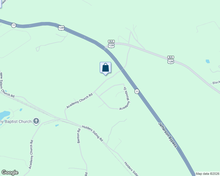 map of restaurants, bars, coffee shops, grocery stores, and more near 709 Academy Woods Drive in Jefferson