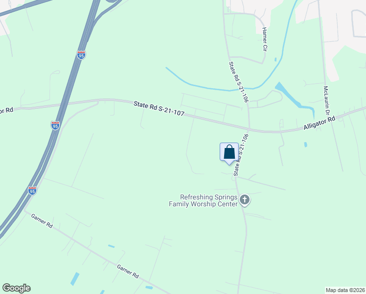 map of restaurants, bars, coffee shops, grocery stores, and more near 2225 Pandora’s Path in Timmonsville