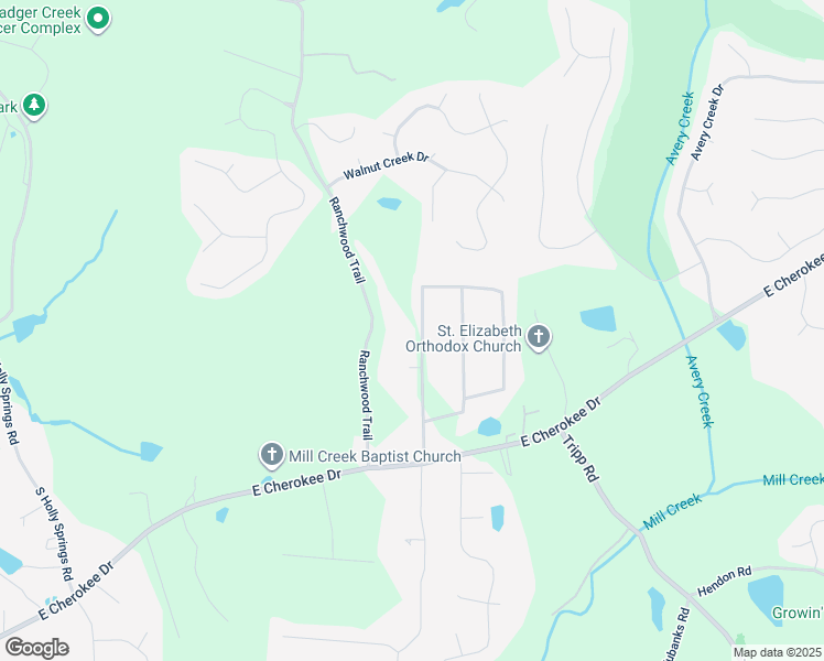 map of restaurants, bars, coffee shops, grocery stores, and more near 131 Little Brook Drive in Woodstock