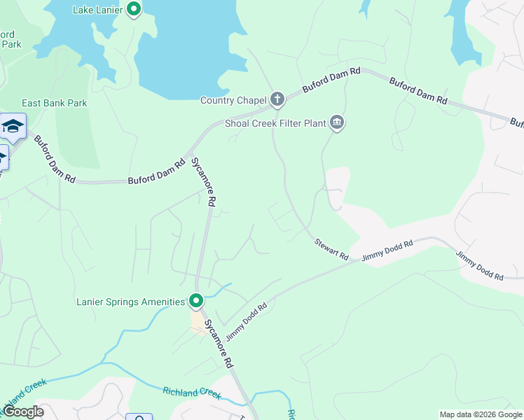 map of restaurants, bars, coffee shops, grocery stores, and more near 6278 Stewart Ridge Walk in Buford