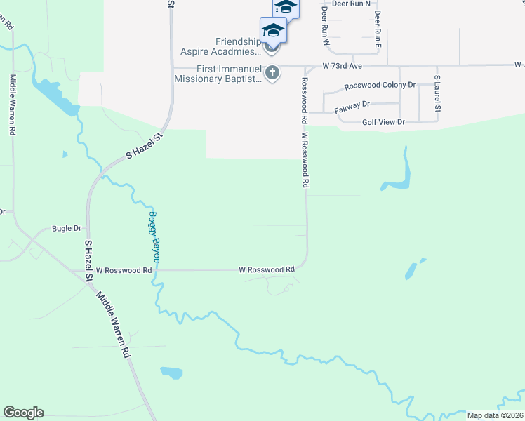 map of restaurants, bars, coffee shops, grocery stores, and more near 7714 Rosswood Road in Pine Bluff