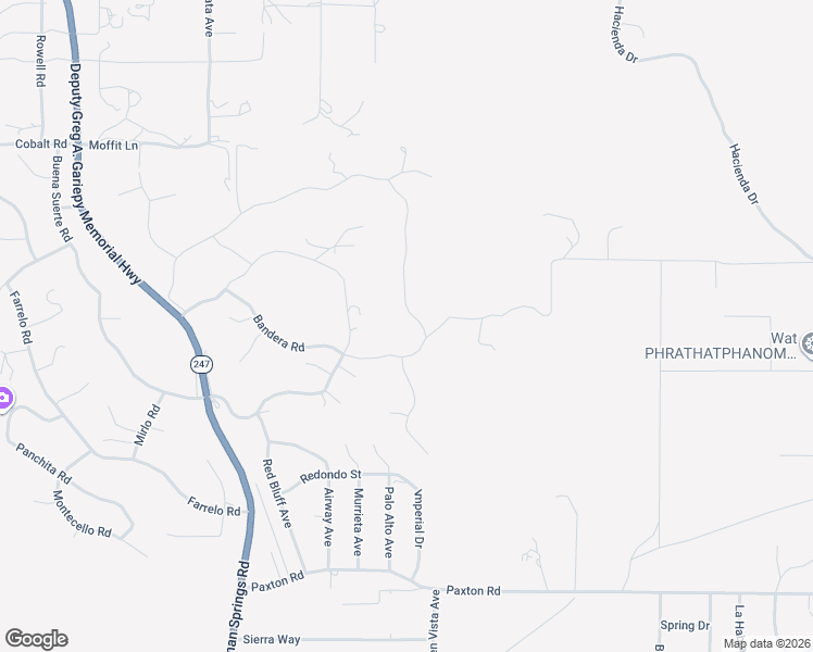 map of restaurants, bars, coffee shops, grocery stores, and more near 57646 Bandera Road in Yucca Valley